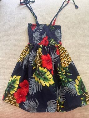 KMA Kids Tropical Halter Dress NWOT 4/5